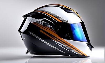 Racing sport helmet wrap decal and vinyl sticker design for sport car and motorcycle