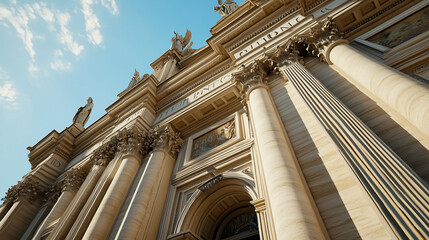Scenic view of Vatican City in Rome Italy with historic architecture