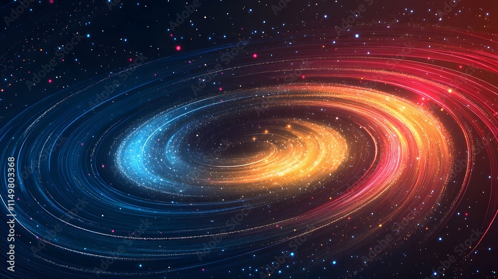 Wall mural exploring cosmic phenomena spiral galaxy formation outer space digital art universe abstract view as