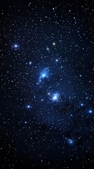 Fototapeta premium Blue night starry sky, space, background for screensaver. astrology, horoscope, zodiac signs. space background. Ultra realistic. Photorealistic