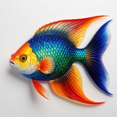 Fototapeta premium Vibrant Rainbow Fish: A Colorful Underwater Jewel