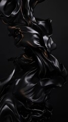 Fototapeta premium Dark layers in a twisted form. space background. Ultra realistic. Photorealistic