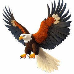 Fototapeta premium Majestic Eagle Soaring Solo