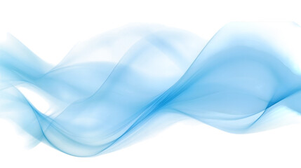 Abstract gradient blue and white background with soft curved lines, creating a serene and modern aesthetic. Isolated on white background