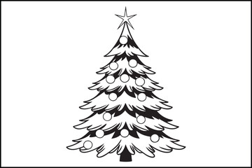 Enchanted Christmas Tree Silhouette

