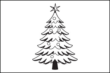 Christmas Tree Vector Illustration
