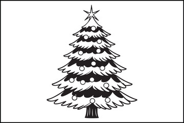 Enchanted Christmas Tree Silhouette

