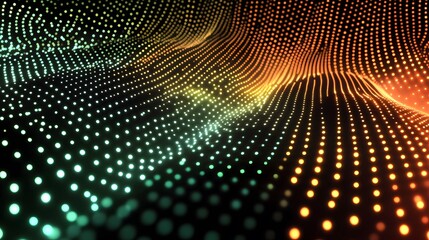 Fototapeta premium Dynamic light waves digital realm abstract visual content high-tech environment aesthetic view modern design concepts