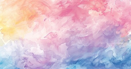 Fototapeta premium A vibrant watercolor abstract background featuring soft pastel colors blending seamlessly.
