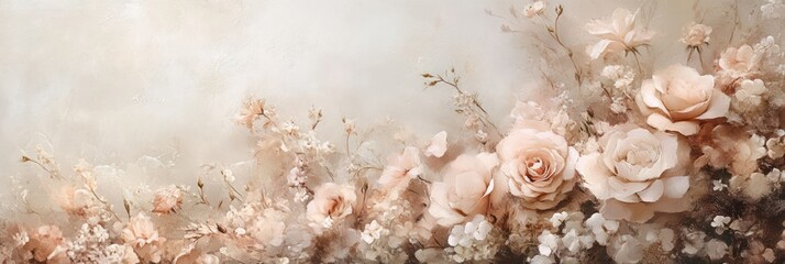 Elegant Pastel Roses and Delicate Floral Arrangement