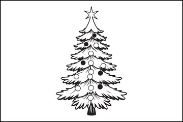 Christmas Tree Vector Illustration