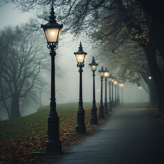 street lamp in the night