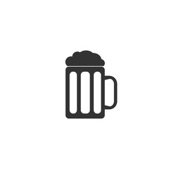 Glass of beer icon isolated on transparent background