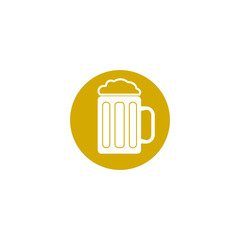 Glass of beer icon isolated on transparent background