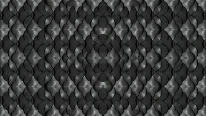 Fototapeta premium Steel Scaly Seamless Pattern - Art Iron Ornament