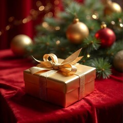 christmas tree with gift boxes