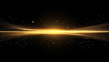 Obraz premium Gold Glitter and Confetti Celebration Vector Illustration for Christmas Festivity, Festive Background with Sparkling Elements