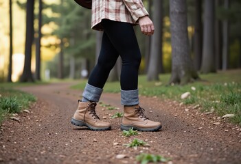 person walking in the park