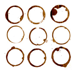 Abstract coffee texture photo set in white background