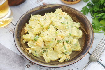 Traditional German dish potato salad	