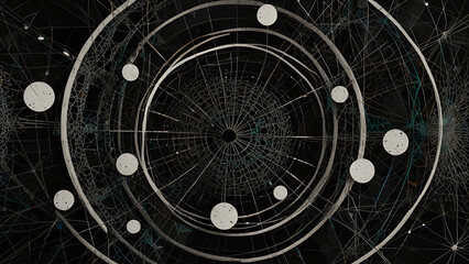 Minimalistic Design Featuring an Abstract Cosmic Background, Evoking a Sense of Vastness and Mystical Beauty