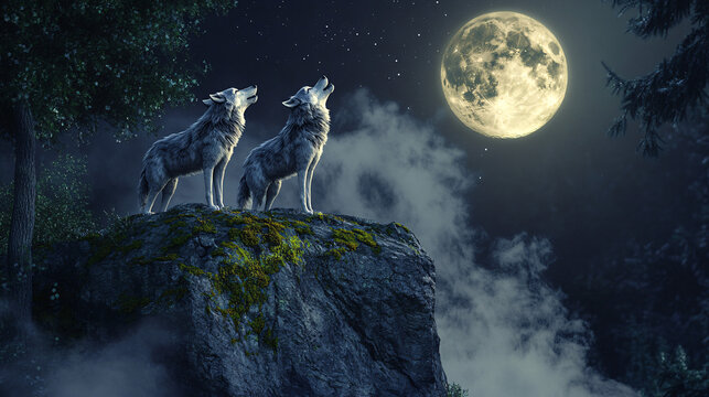 Wolves Howling At Night Images – Browse 81,646 Stock Photos