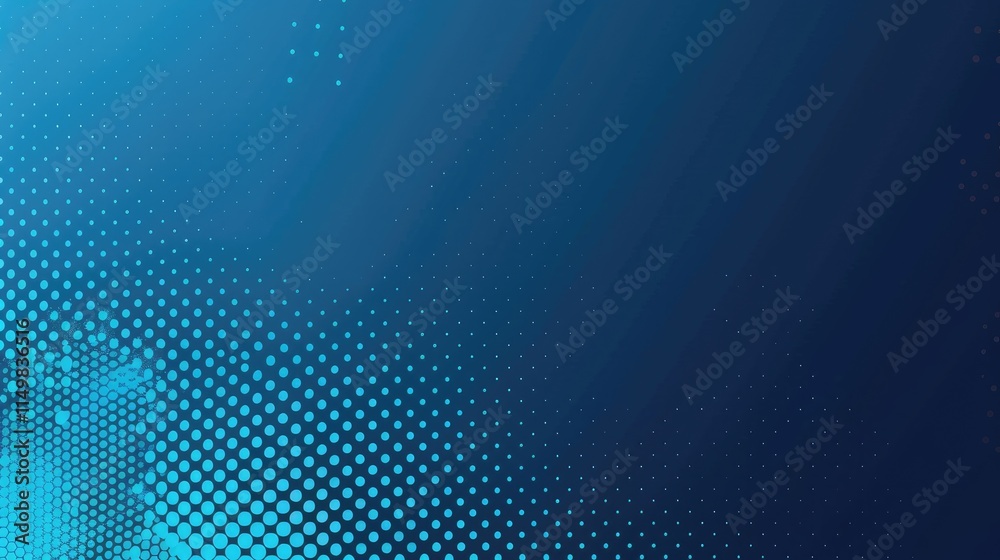 Wall mural a blue gradient background with dotted patterns, ideal for graphic design and digital projects.