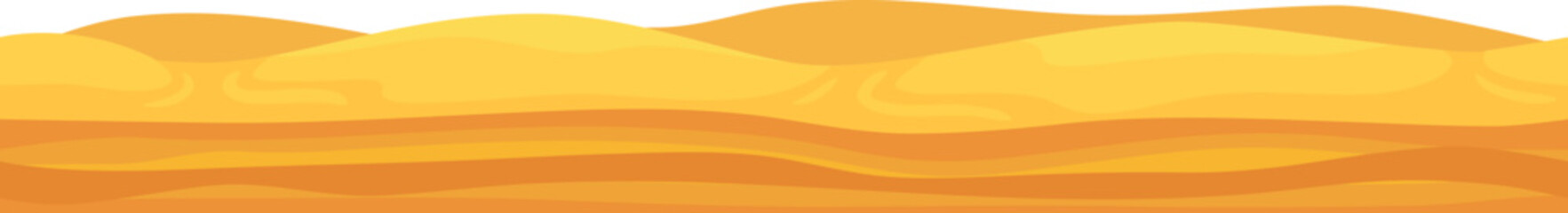 Seamless pattern of a stylized desert landscape with rolling sand dunes creating a wavy pattern, ideal for backgrounds, textiles, or any design evoking the vastness and tranquility of the desert