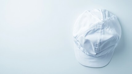 White Cap on Light Background for Fashion or Sports