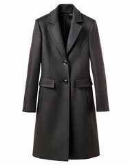 black coat on white background
