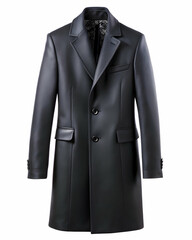 black coat on white background