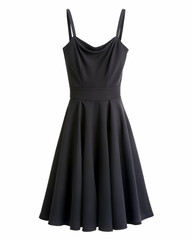 black dress on white background