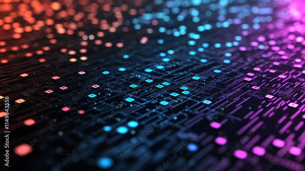 Poster abstract digital circuit board blur background