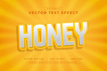 Honey 3D editable text effects style