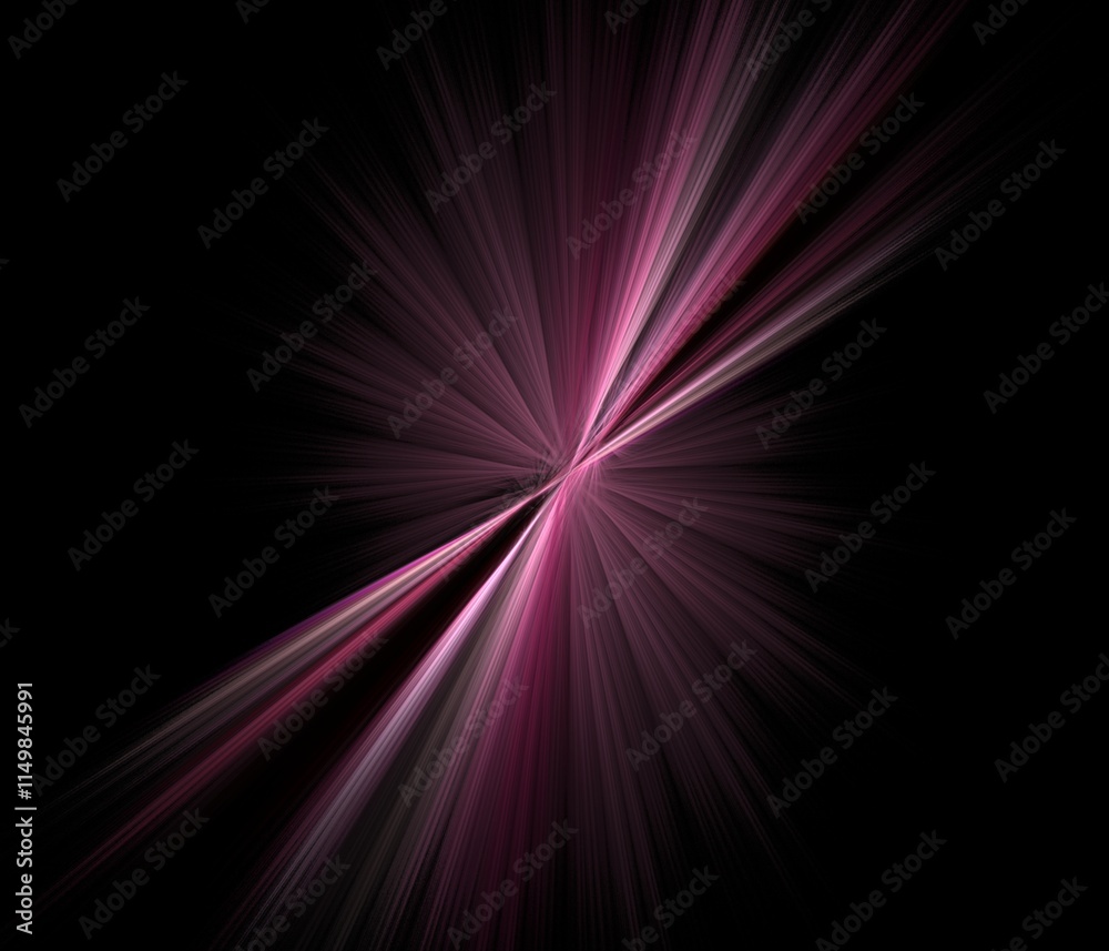 Poster computer generated fractal pattern and shape