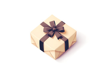 Obraz premium A thoughtful Father’s Day gift wrapped in elegant paper with a ribbon, symbolizing appreciation and love for dads, perfect for the special occasion