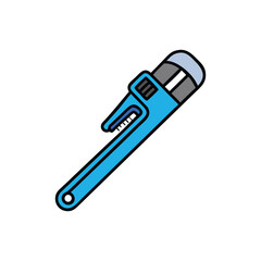  Flat Pipe Wrench Icon Design