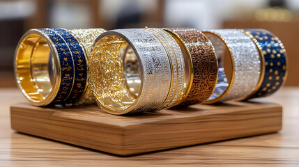 Luxury Gold & Silver Bangles Product Photography