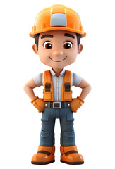 PNG Cartoon hardhat helmet construction worker.