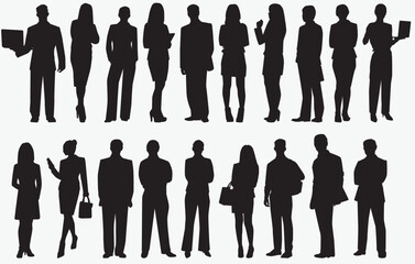 Business Team. Business people team on isolated white background. 