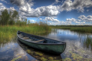 Obraz premium A boat on the river