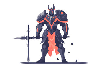 Ares, the Greek god of war, depicted in armor, wielding a spear, symbolizing strength, aggression, and the chaos of battle, standing tall amidst a battlefield scene