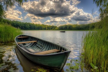 Obraz premium A boat on the river