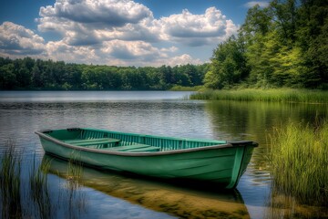 Obraz premium A boat on the river