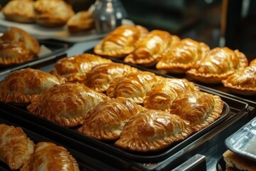 Golden Brown Pastries on Display