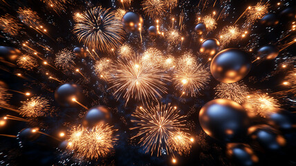 New Year Celebration Photo of Elegant Watch