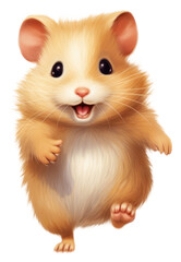 Obraz premium PNG Hamster rat cartoon rodent.