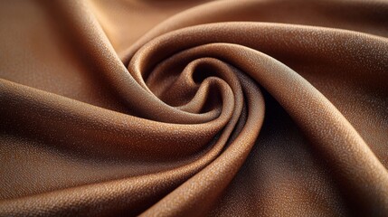 Rich brown fabric swirling elegantly in soft folds