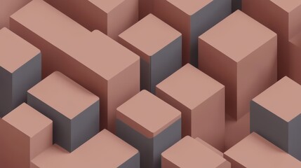PANTONE 17-1230 Mocha Mousse Minimalist 3D Pattern Wallpaper Design Background