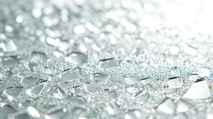 Abstract background of water droplets on a shiny surface.